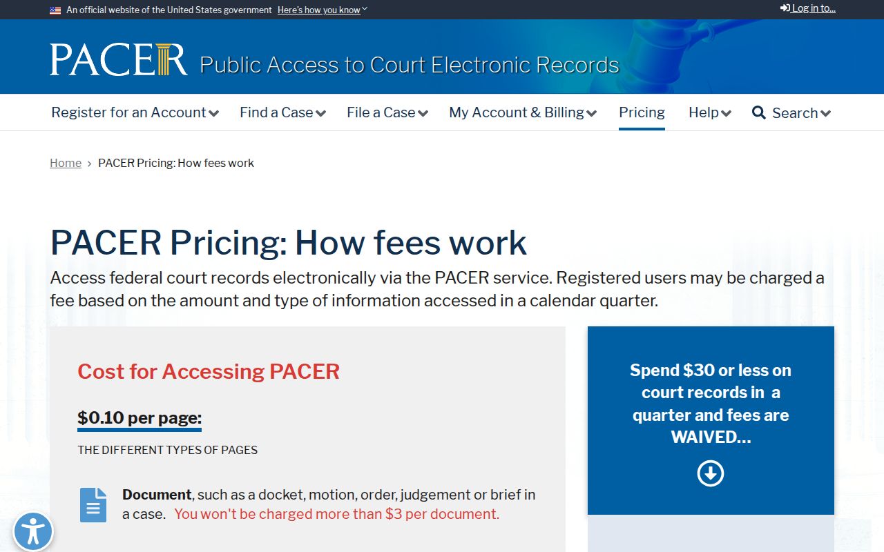 Parmer County arrest warrant records: PACER federal docket pricing